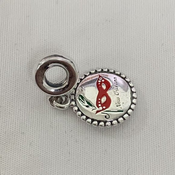 Pandora New Orleans Mask Charm, S925 Silver Jewelry - Picture 3 of 4